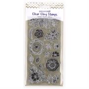 STAMPS CLEAR CLING 180 X90MM, FLORAL